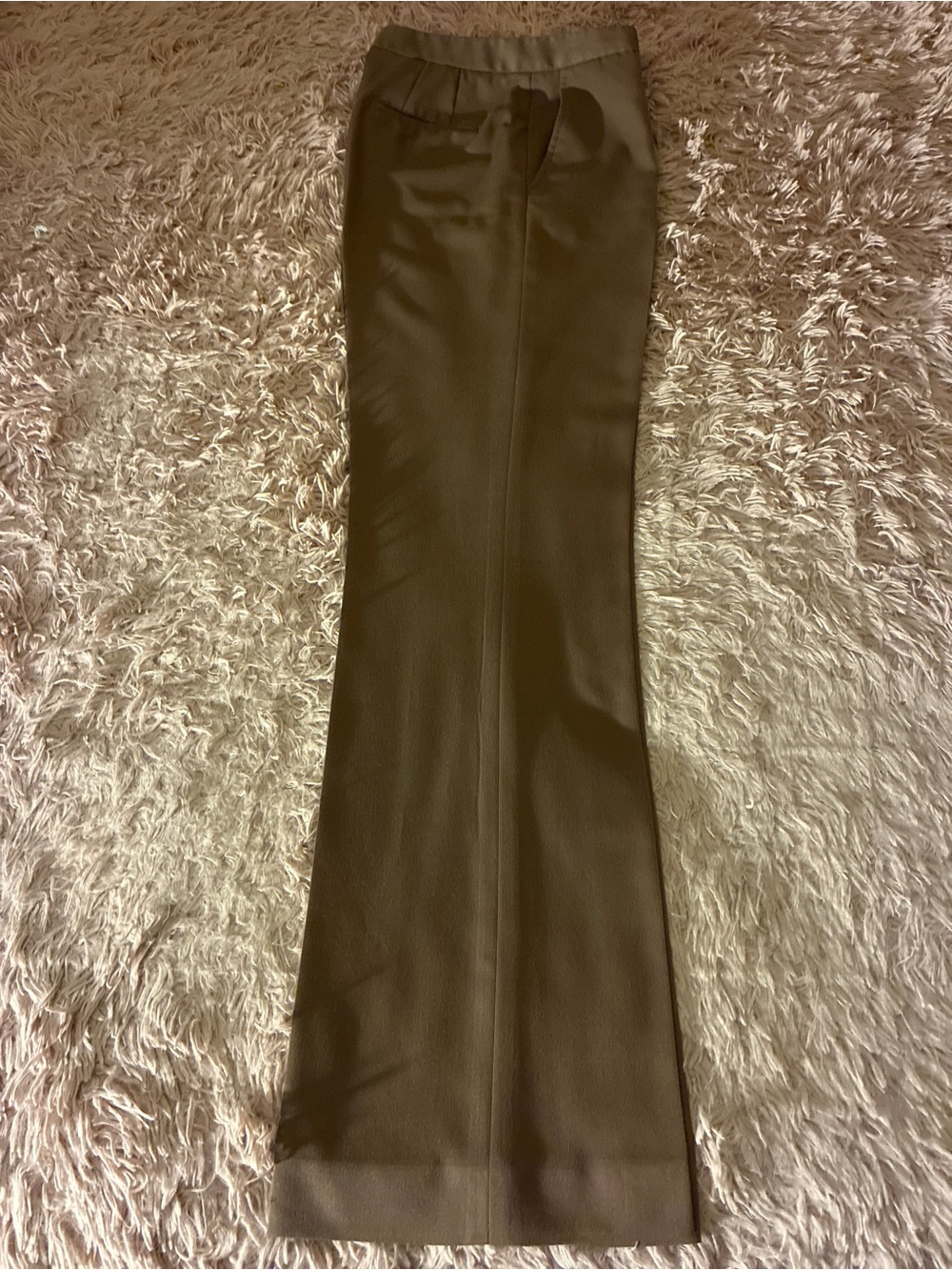 Ak Anne Klein taupe wide leg trouser dress pants size 4 Straight